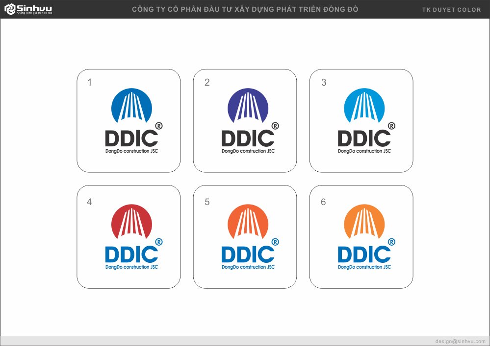 Các phương án màu cho biểu tượng DDIC