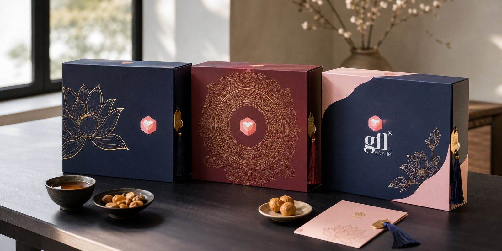 Range of gfl gift boxes varied by season on the same structure