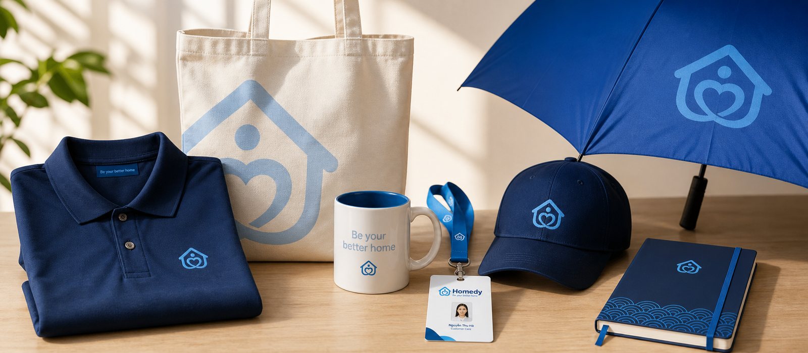 Homedy brand uniforms and merchandise