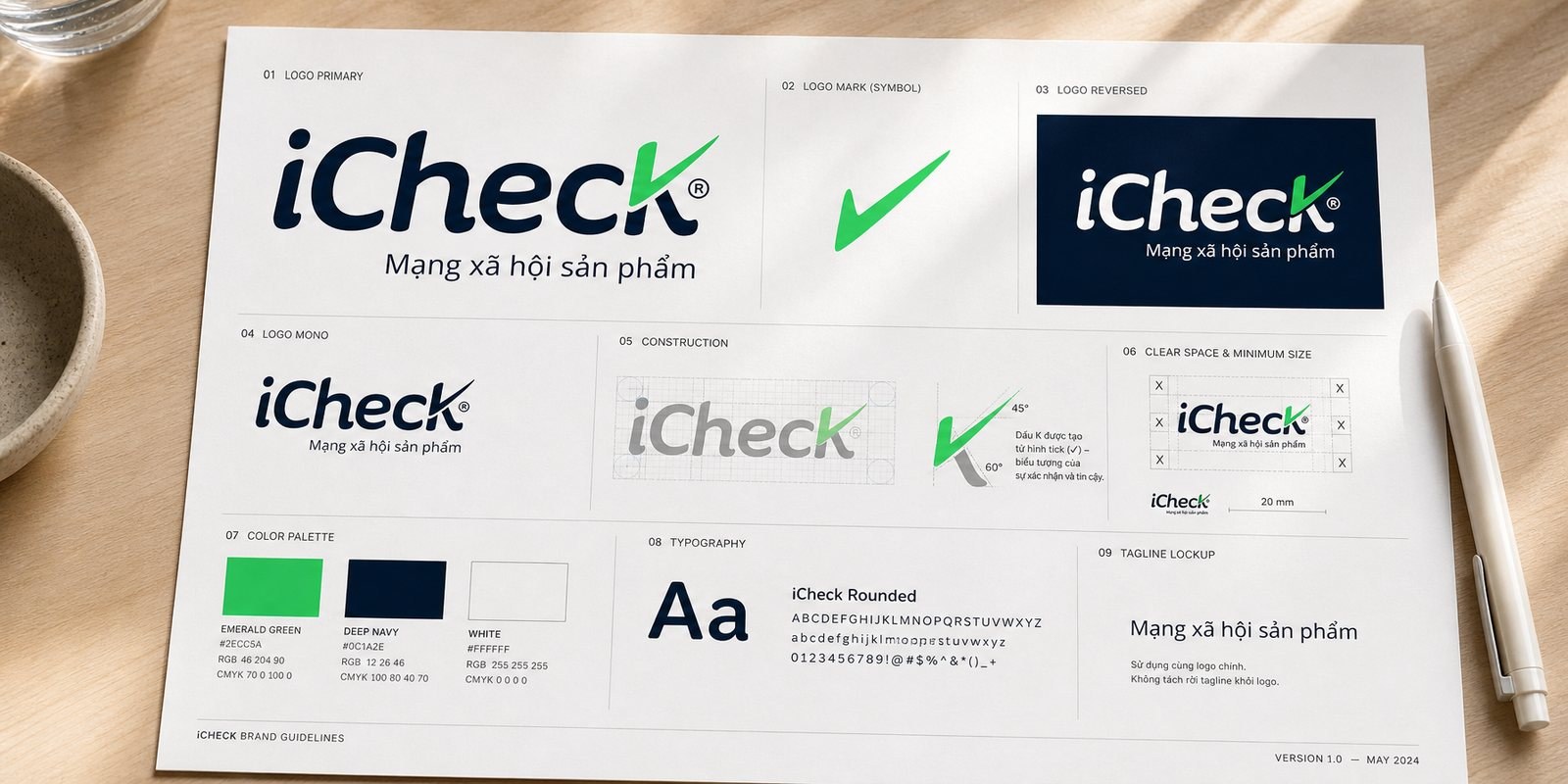 iCheck identity system, how the K becomes a check mark