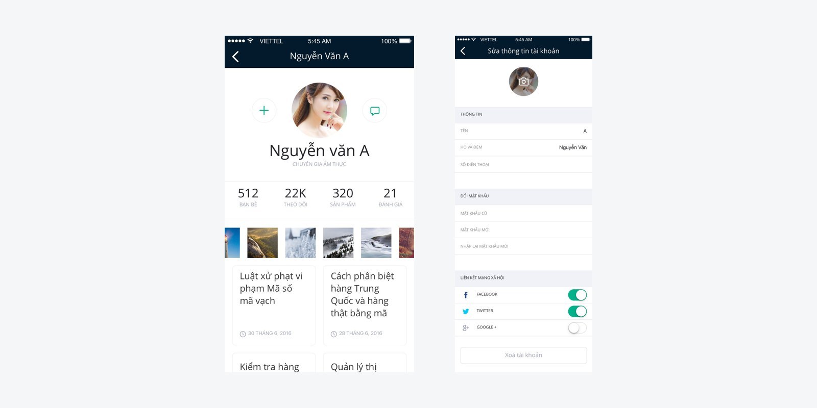 Real screenshots of the early iCheck app interface