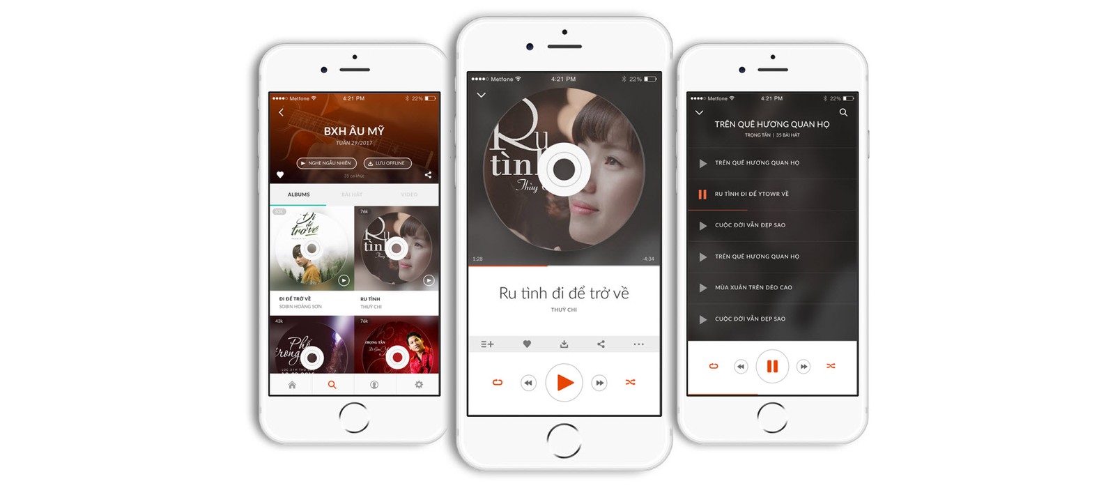 The imuzik music app across several phone screens