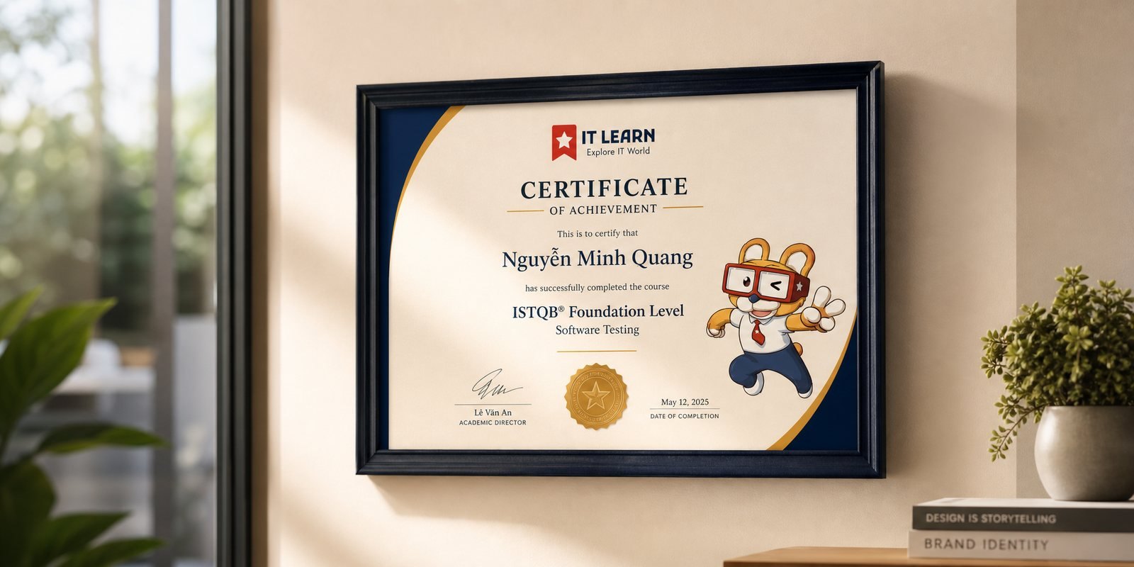 IT LEARN course completion certificate
