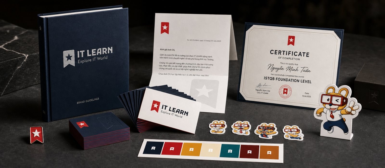 IT LEARN identity system and mascot