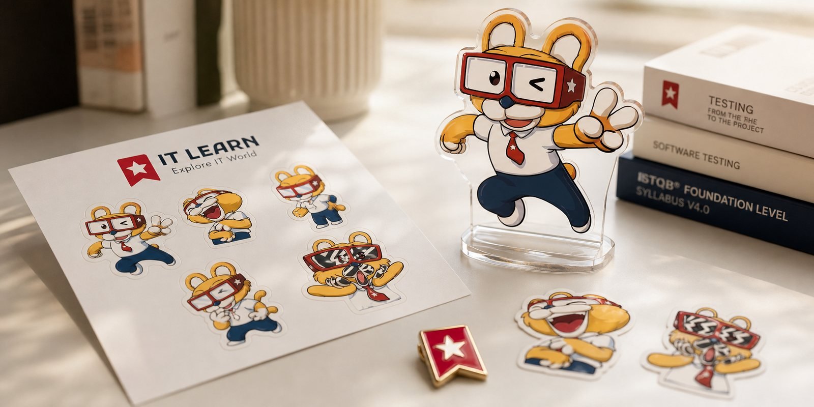IT LEARN mascot and expression set