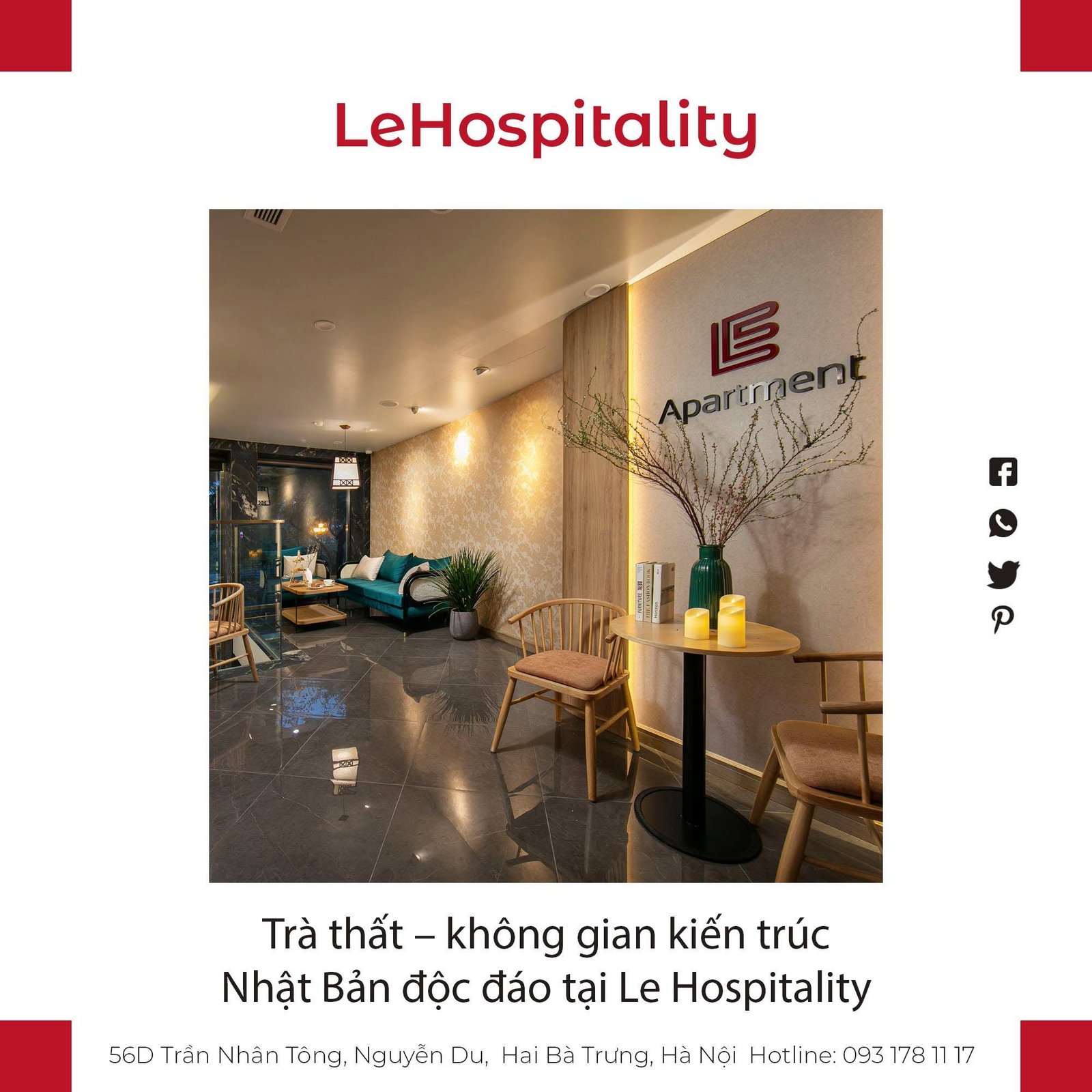 Sảnh đón khách Ấn phẩm giới thiệu sảnh đón LE Apartment
