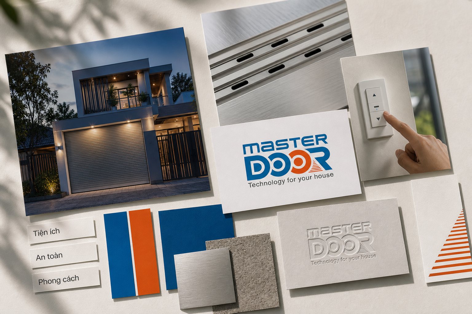 Bảng khái niệm thương hiệu MASTER DOOR: an toàn, hiện đại