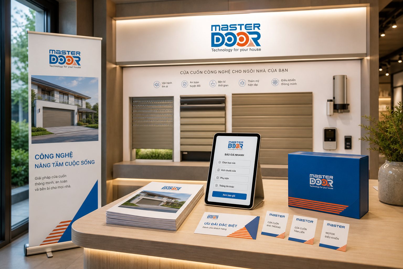 Xúc tiến thương mại và ứng dụng bán hàng Hệ POSM, showroom điểm bán và ứng dụng bán hàng MASTER DOOR