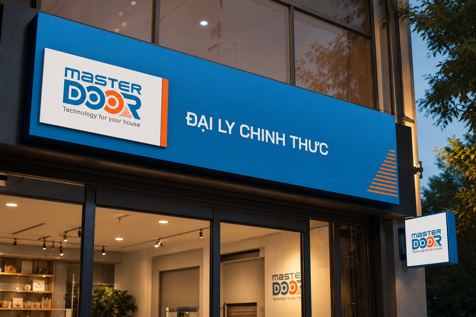 Thiết kế biển đại lý chính thức MASTER DOOR