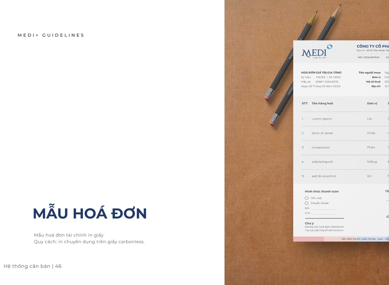 Mẫu hoá đơn Mẫu hoá đơn MEDI Plus