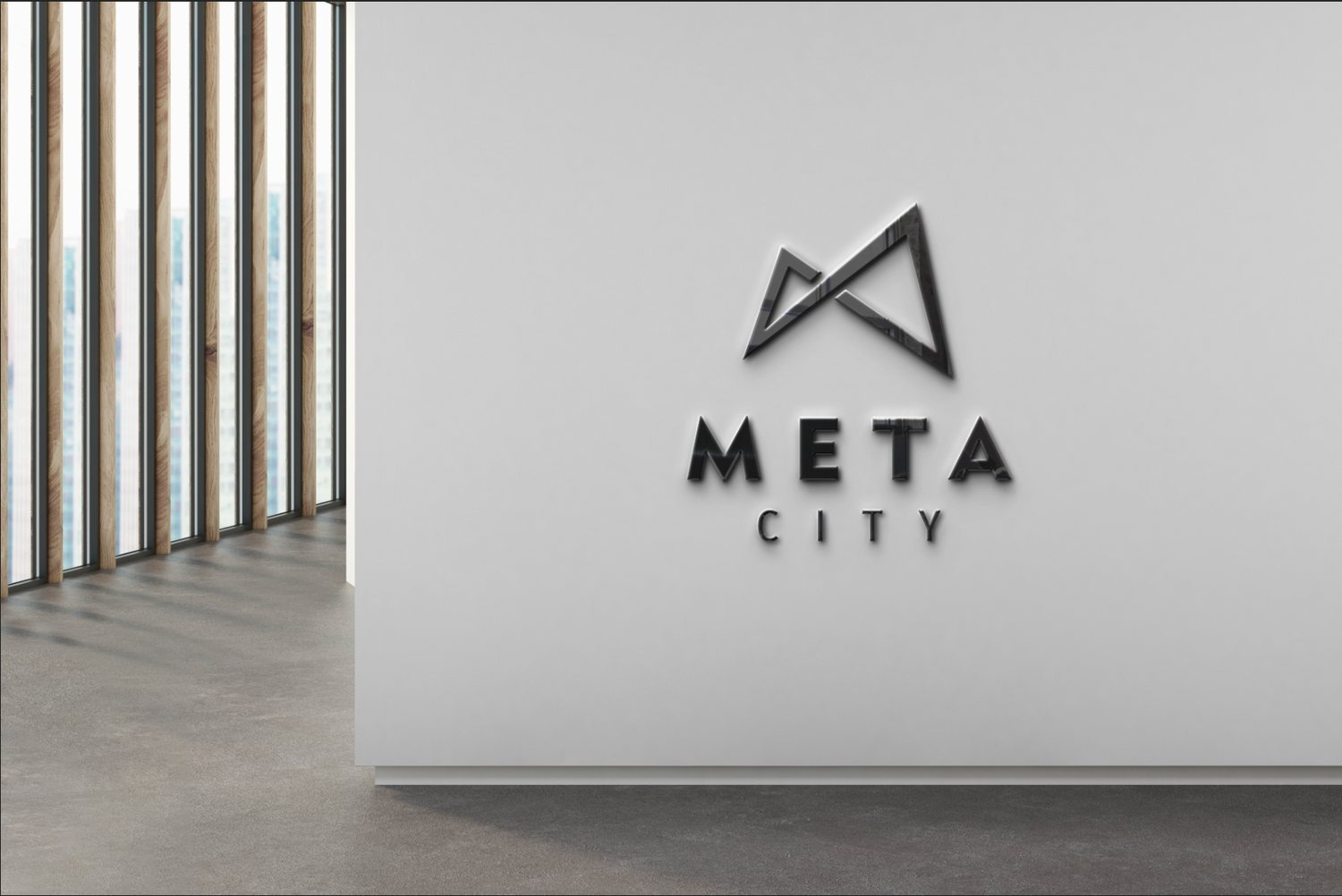Biển hiệu Metacity tại quầy lễ tân