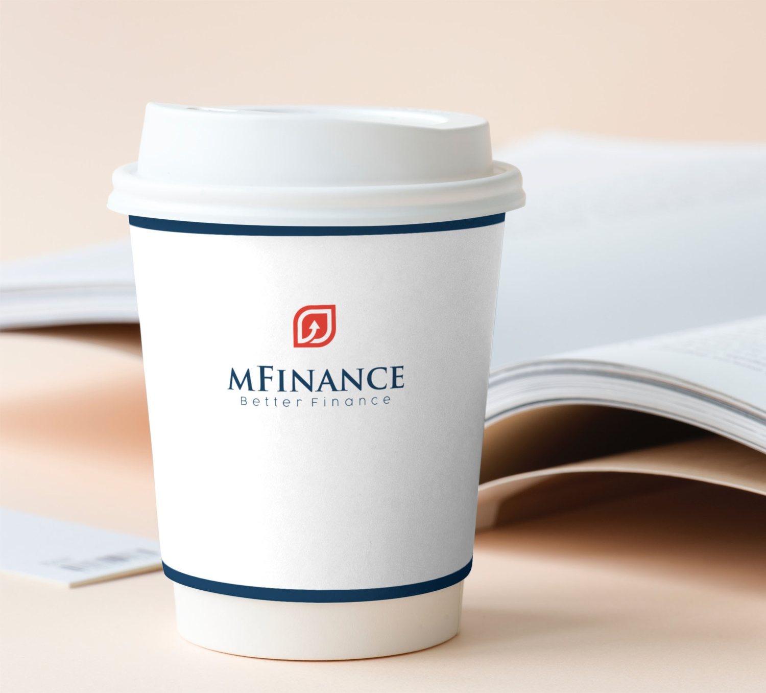 Cốc giấy MFinance in dấu hiệu