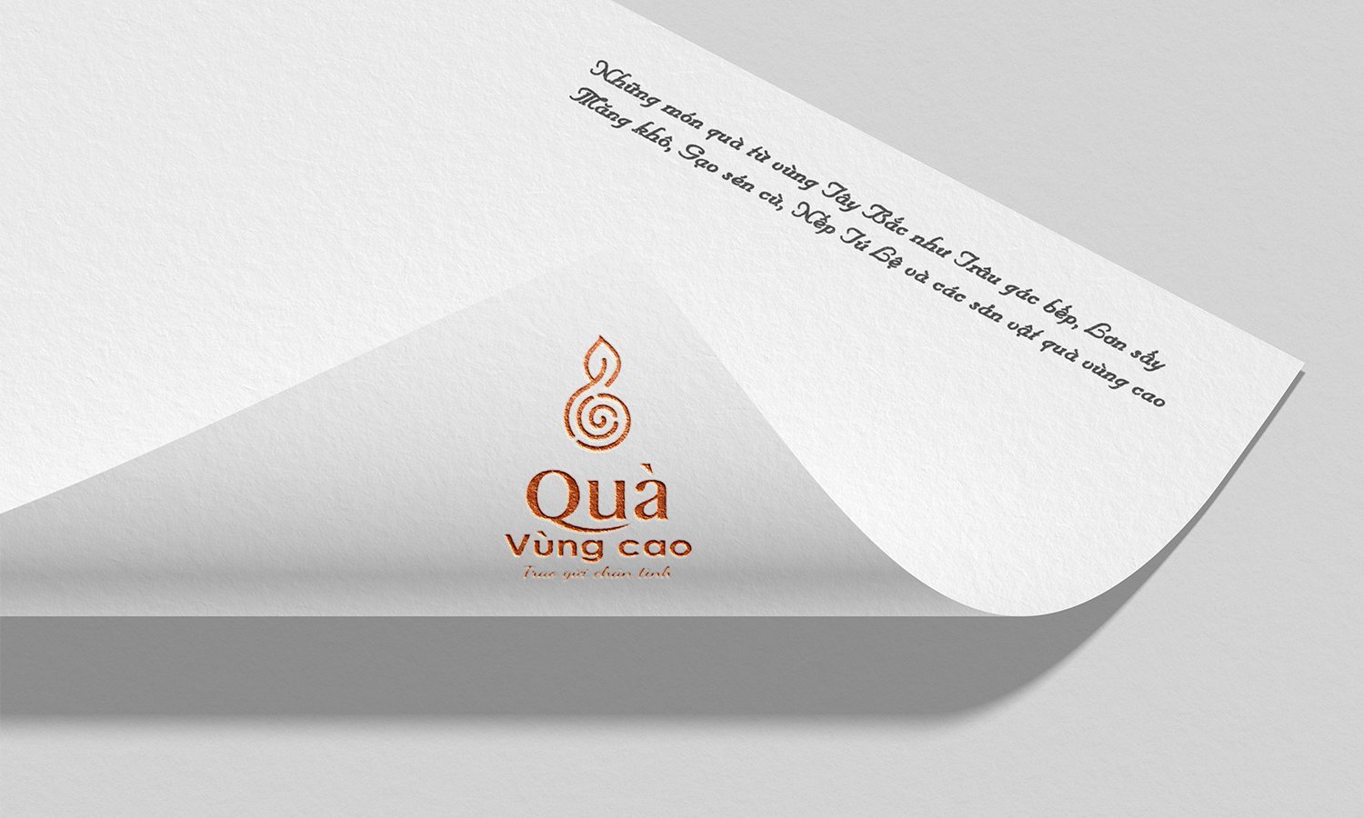 Logo Quà vùng cao trên giấy tiêu đề