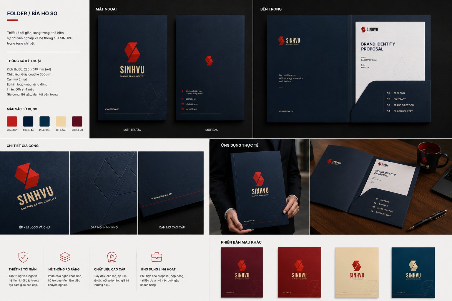 Sinh Vũ folder cover and document clip