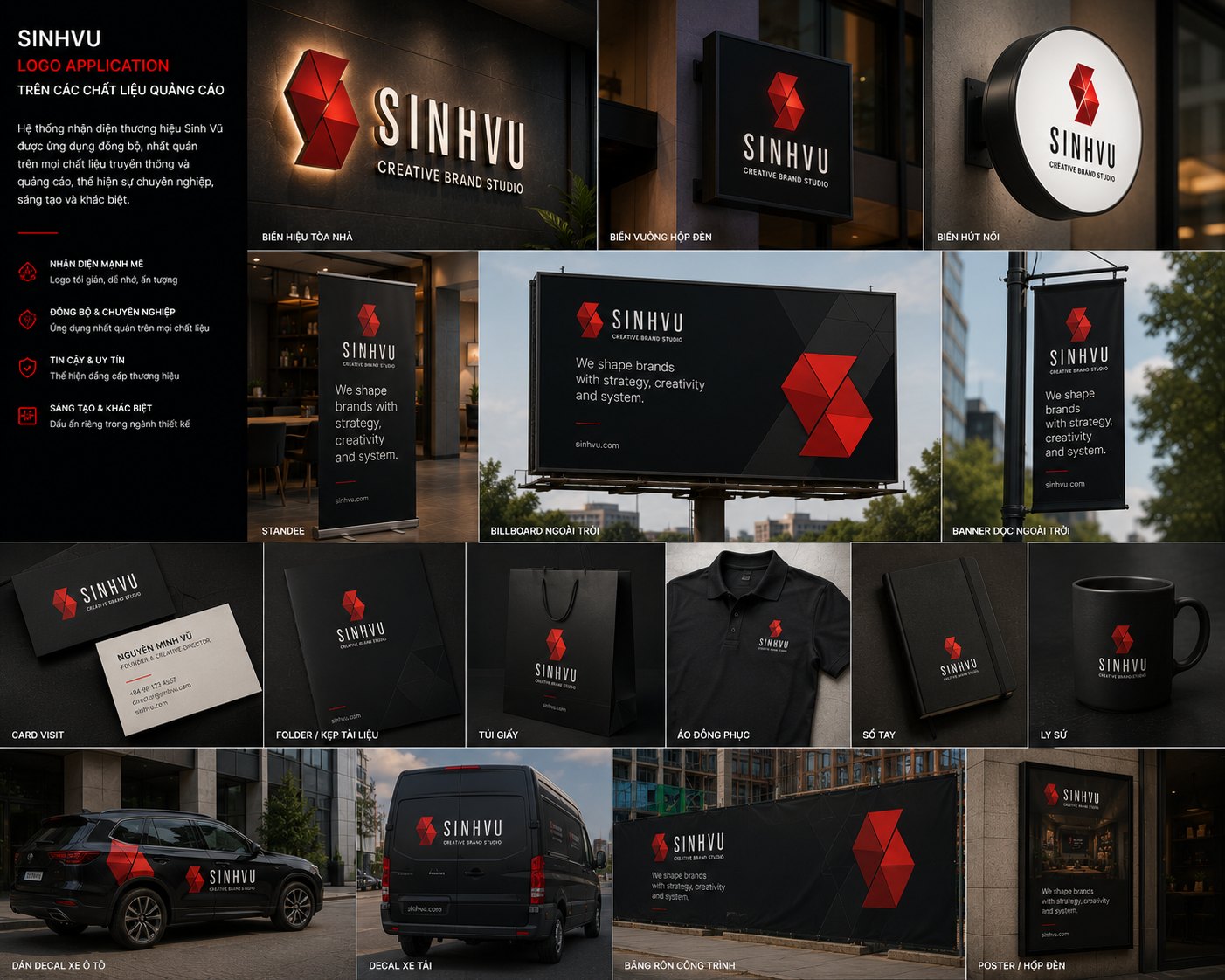 Sinh Vũ symbol and logo presentation