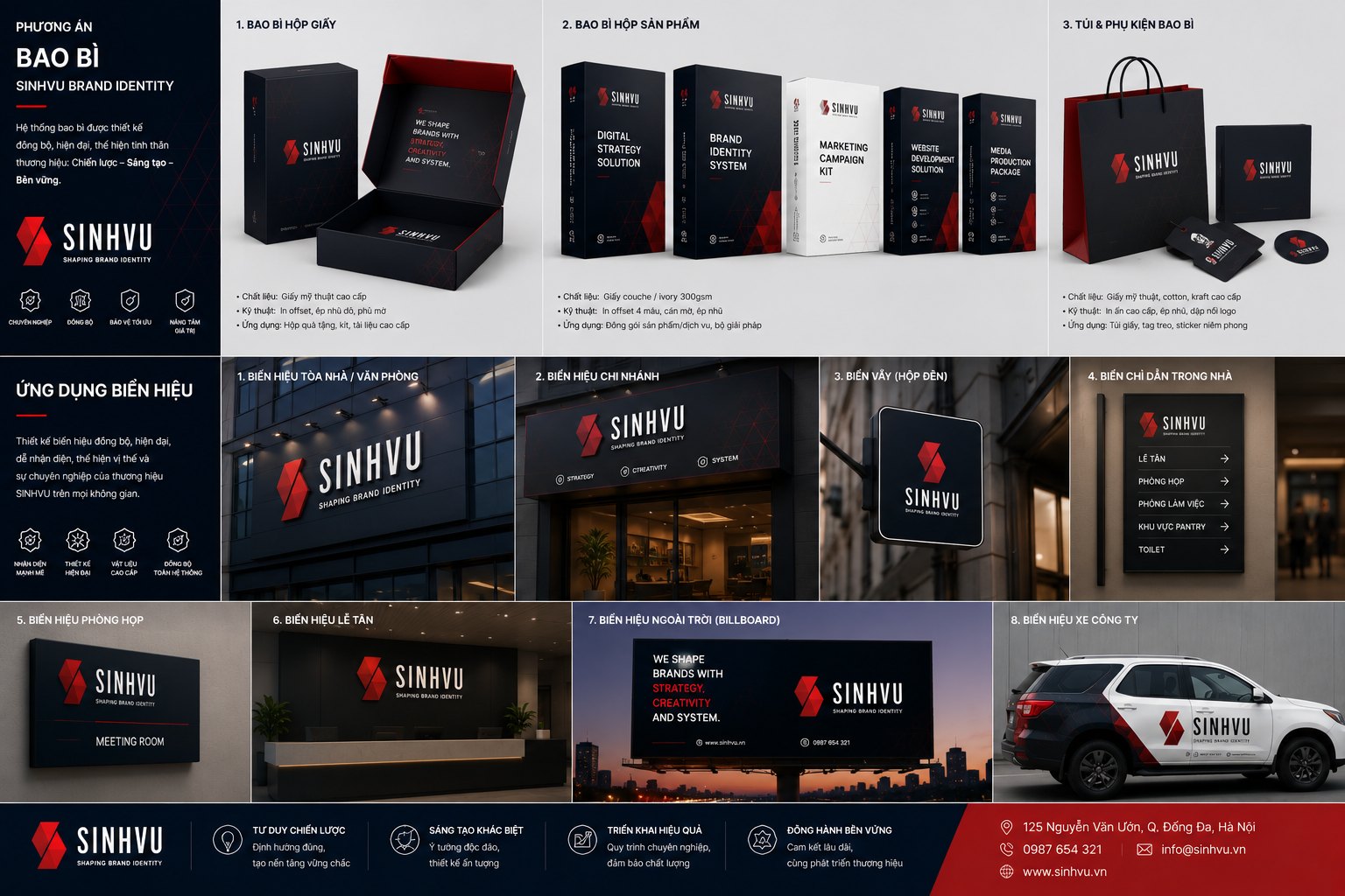 Sinh Vũ packaging and signage design