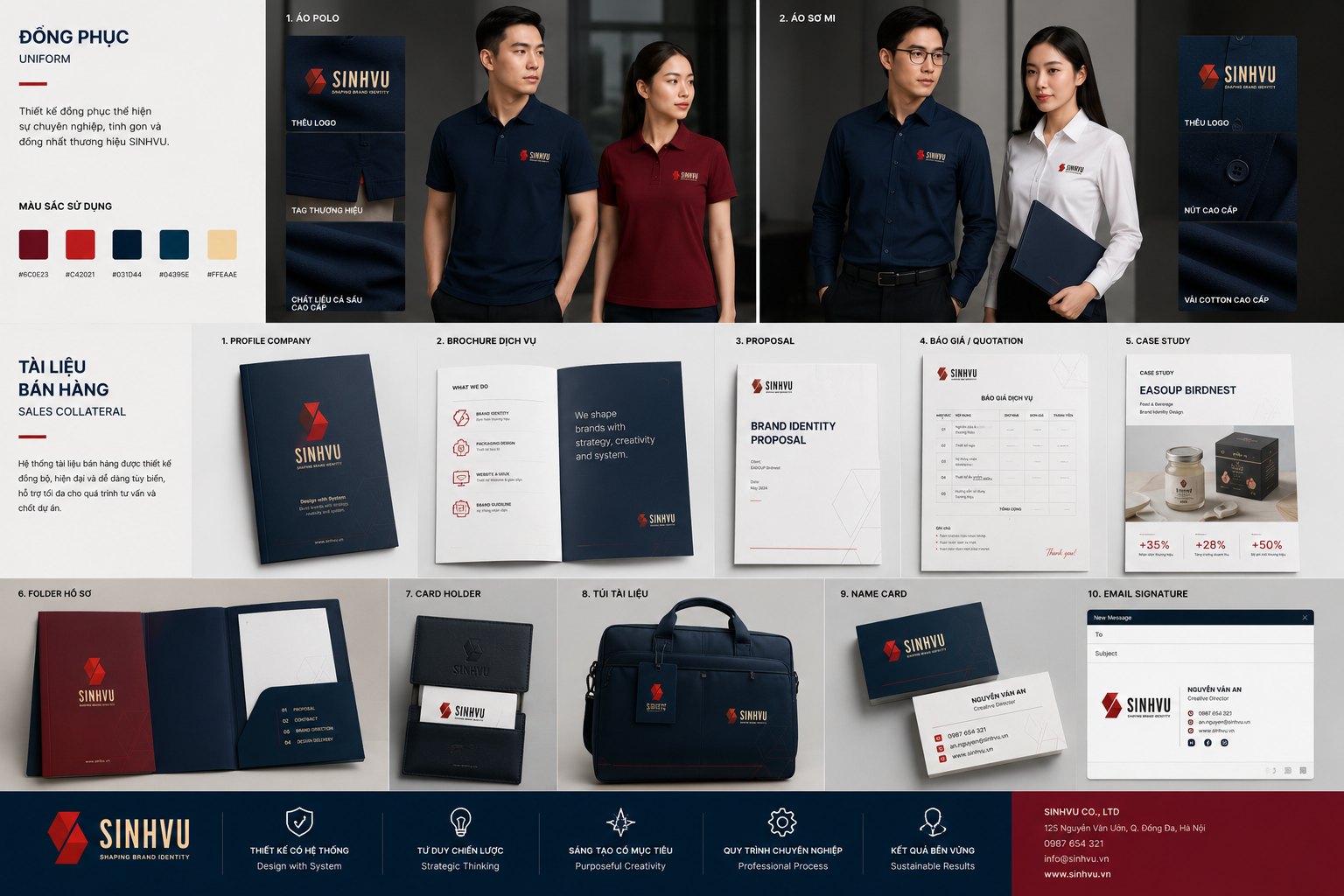 Sinh Vũ uniform and sales document set