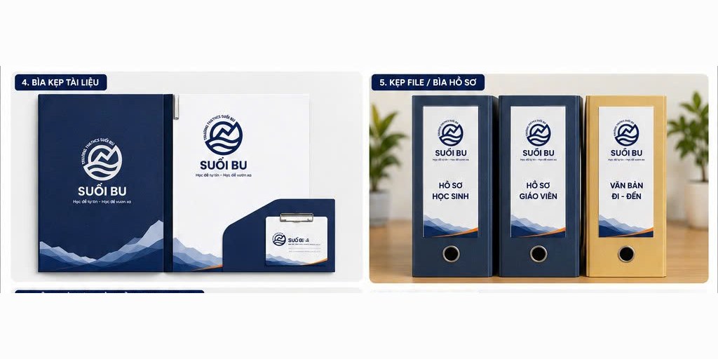 Bìa kẹp và hồ sơ Bìa kẹp tài liệu và kẹp hồ sơ Trường Suối Bu